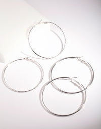 Silver 60MM Hoop Earring Pack - link has visual effect only