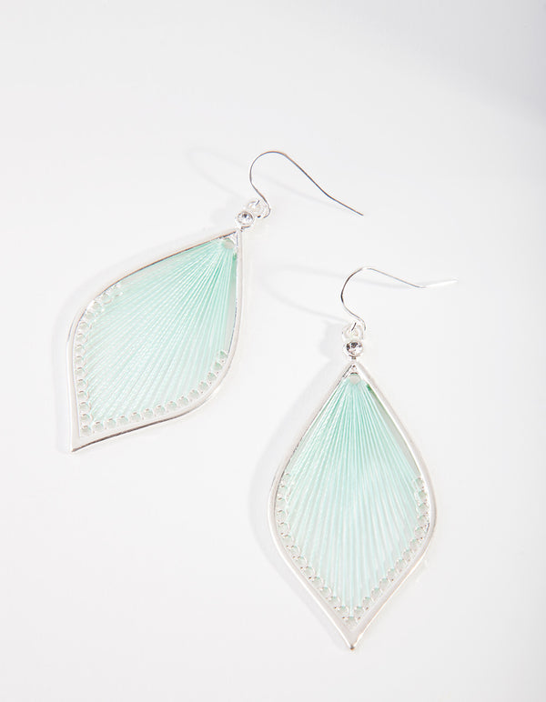 Mint Harp Drop Earrings