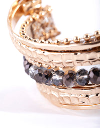 Gold Bohemian Rown Stack Cuff Bracelet - link has visual effect only