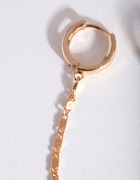 Gold Chain Double Huggie Earrings - link has visual effect only