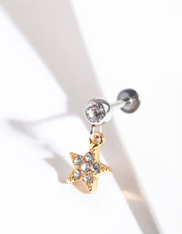 Surgical Steel Pave Star Charm Flat Back - link has visual effect only