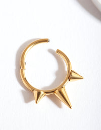 Gold Triple Spike Clicker Earring - link has visual effect only