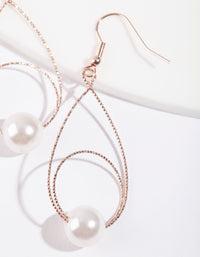 Rose Gold Teardrop Circle Earrings - link has visual effect only