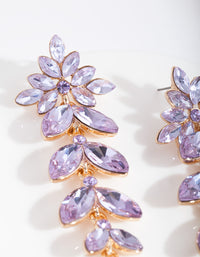 Lilac Cascading Navette Earrings - link has visual effect only