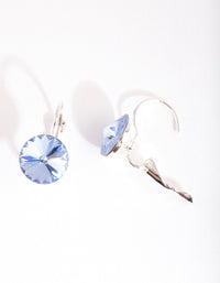 Silver & Blue Diamond Simulant Drop Earrings - link has visual effect only