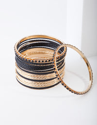 Gold & Black Bangle 20-Pack - link has visual effect only