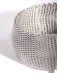 Silver Wide Mesh Bangle - link has visual effect only