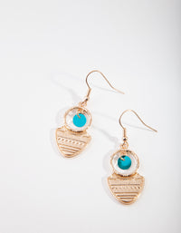 Gold Boho Arrow Sequin Earrings - link has visual effect only