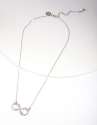 Silver Flower Infinity Necklace - link has visual effect only