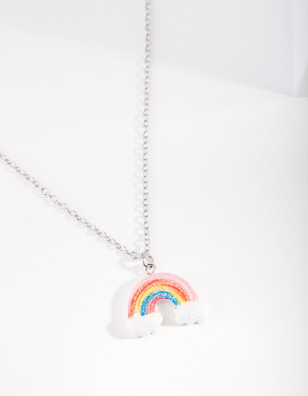 Kids Glitter Rainbow Necklace