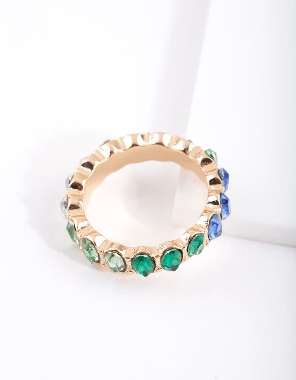 Gold Ombre Stone Band Ring