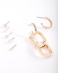 Gold Wear 3 Ways Earring Stack Pack - link has visual effect only