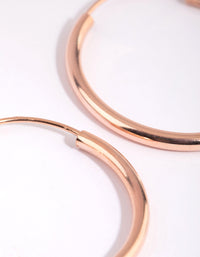 Rose Gold Plated Sterling Silver 25mm Thick Hoop Earrings - link has visual effect only