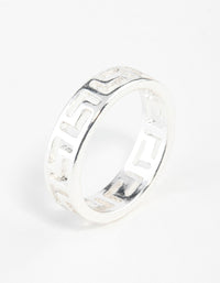 Silver Geometric Ring - link has visual effect only