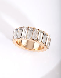 Gold Crystal Baguette Ring - link has visual effect only