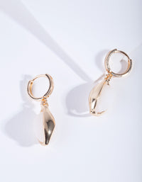 Gold Plated Moonstone Huggie Earrings - link has visual effect only