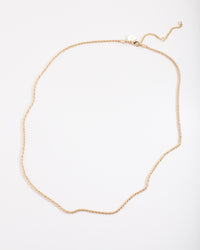 Gold Plated 60cm Rope Chain Necklace - link has visual effect only