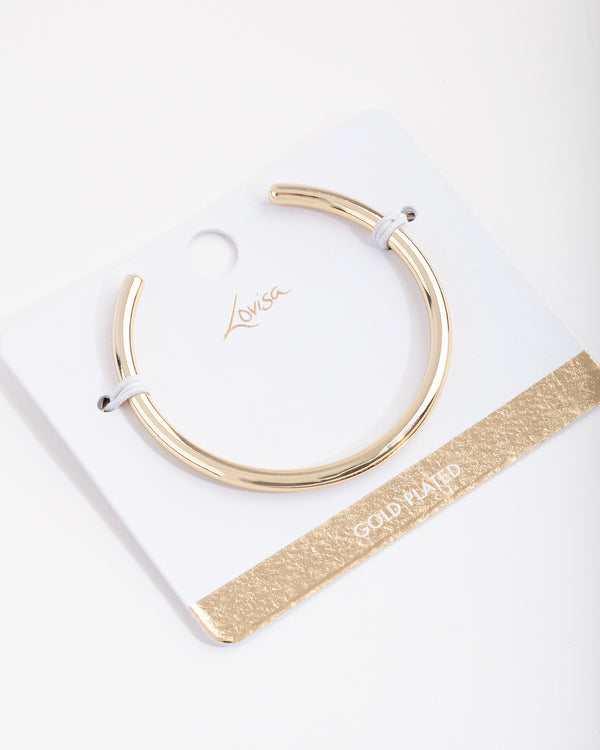 Gold Plated Open Cuff Bracelet