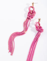 Gold Cutchain Knot Earrings - link has visual effect only