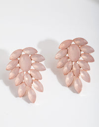 Rose Gold Jewel Leaf Earrings - link has visual effect only