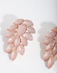 Rose Gold Jewel Leaf Earrings - link has visual effect only