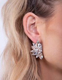 Rose Gold Statement Gem Stud Earrings - link has visual effect only