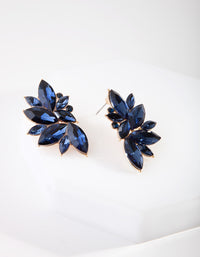 Gold Marquise Statement Stud Earrings - link has visual effect only