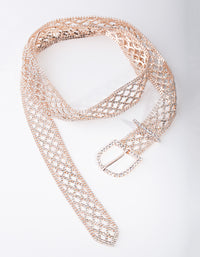 Rose Gold Filigree Diamante Belt - link has visual effect only