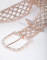 Rose Gold Filigree Diamante Belt - link has visual effect only