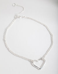 Sterling Silver Open Heart Bracelet - link has visual effect only