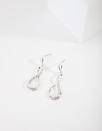 Silver Diamond Simulant Infinity Earrings - link has visual effect only