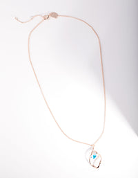 Rose Gold Diamond Simulant Drop Twist Necklace - link has visual effect only