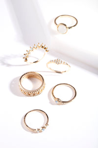 Gold Feather Ring 8-Pack - link has visual effect only