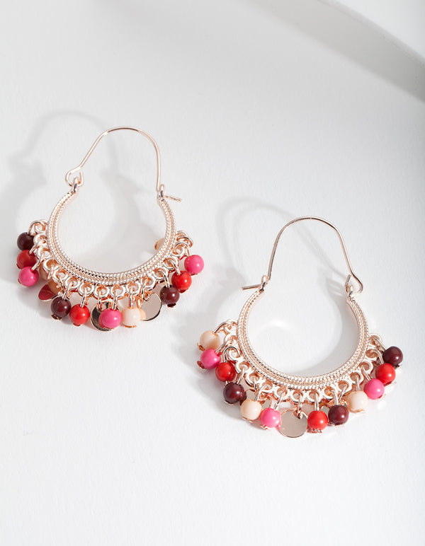 Rose Gold Jingle Bead Earrings