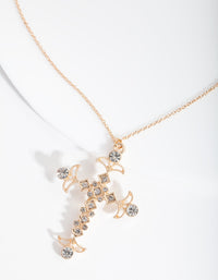 Gold Decorative Cross Necklace - link has visual effect only