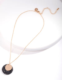 Gold Double Circle Acrylic Necklace - link has visual effect only