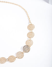 Gold Multi Filigree Disc Choker - link has visual effect only