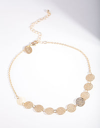 Gold Multi Filigree Disc Choker - link has visual effect only