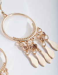 Gold Dreamcatcher Drop Earrings - link has visual effect only