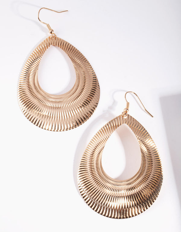 Gold Tear Drop Earrings