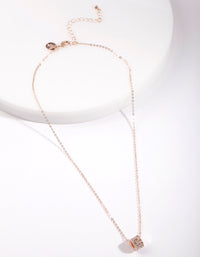 Rose Gold Diamante Ring Charm Necklace - link has visual effect only