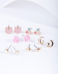 Kids Gold Planet Stud Earring 6-Pack - link has visual effect only