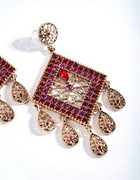 Red Statement Earrings - link has visual effect only