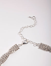 Silver Diamante Twist Necklace - link has visual effect only