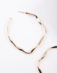 Gold Large Organic Hoop Earrings - link has visual effect only