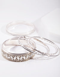 Silver Glitter Bracelet 7-Pack - link has visual effect only