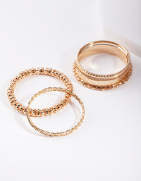 Gold Textured Bracelet 6-Pack - link has visual effect only