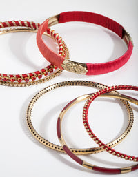 Red Mixed Bangle 6-Pack - link has visual effect only