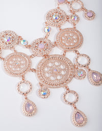 Rose Gold Filigree Disc Necklace - link has visual effect only