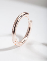 Rose Gold Polished Hoop Earrings - link has visual effect only